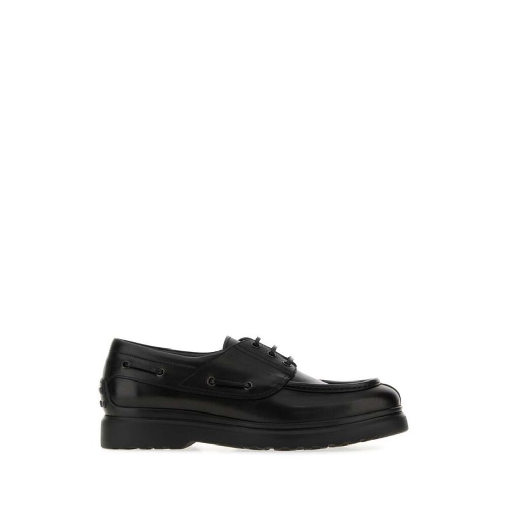 Tod's Men Black Leather Loafers